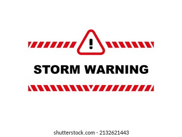 Storm Warning Sign On Black Background	