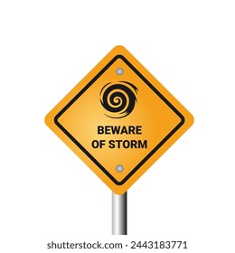 storm warning sign on web button design