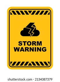 Storm Warning Sign On White Background Stock Vector (Royalty Free ...