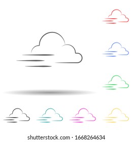 storm weather sign multi color style icon. Simple thin line, outline vector of weather icons for ui and ux, website or mobile application