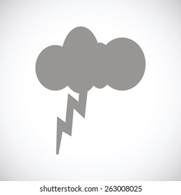 Storm web black icon on a white background. Vector symbol