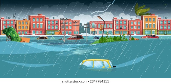 The storm wreaked havoc and flooded the city.