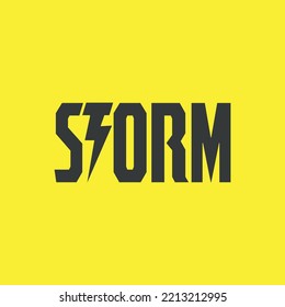 Storm Yellow Font - Logo