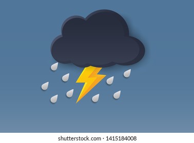 Storms and black rain clouds cause the rain to have a yellow lightning line.