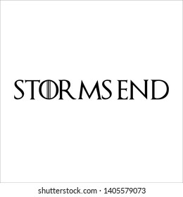 Storm's end typography vector illustration