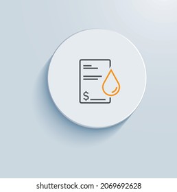 Stormwater Billing Rates Icon Vector Desin