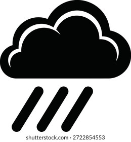 Icono de nube tormentosa que muestra el símbolo del elemento de pronóstico de Clima severo de precipitación
