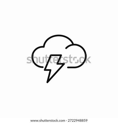 stormy cloud weather icon sign vector