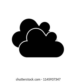 Stormy clouds icon vector icon. Simple element illustration. Stormy clouds symbol design. Can be used for web and mobile.