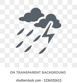 Stormy icon. Stormy design concept from Weather collection. Simple element vector illustration on transparent background.