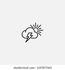 Stormy icon sign vector,Symbol, logo illustration for web and mobile