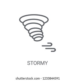 Stormy icon. Trendy Stormy logo concept on white background from Weather collection. Suitable for use on web apps, mobile apps and print media.