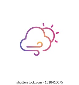 Stormy  - Line Vector Icon