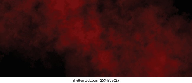 Paisaje nuboso rojo tormentoso con textura ahumada oscura, evocando una sensación de atmósfera pesada y Clima inminente.
