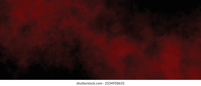 Paisaje nuboso rojo tormentoso con textura ahumada oscura, evocando una sensación de atmósfera pesada y Clima inminente.
