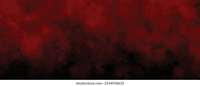 Paisaje nuboso rojo tormentoso con textura ahumada oscura, evocando una sensación de atmósfera pesada y Clima inminente.
