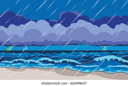 Stormy sea