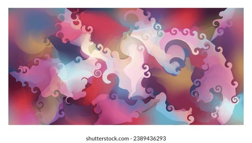 stormy sea wave vector rainbow color for background design.