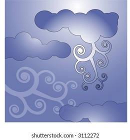 stormy skies vector