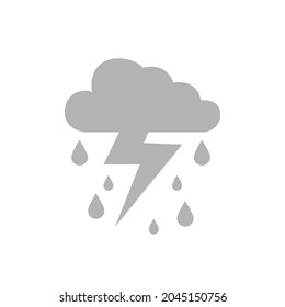 Icono de vector de tormenta sobre fondo blanco Símbolos con imagen vectorial