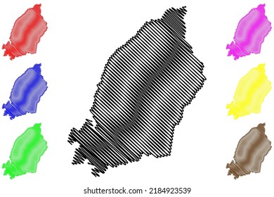 Stortervolandet island (Republic of Finland) map vector illustration, scribble sketch Stortervolandet map