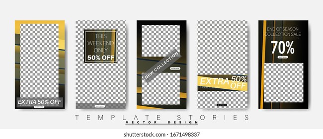 Story background template that can be edited. Vector background for modern designs for social media. Post frame template