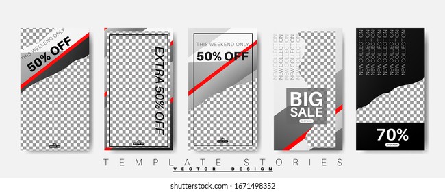 Story background template that can be edited. Vector background for modern designs for social media. Post frame template