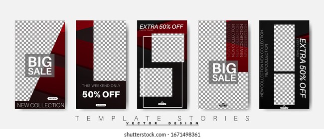 Story background template that can be edited. Vector background for modern designs for social media. Post frame template