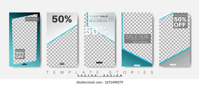 Story background template that can be edited. Vector background for modern designs for social media. Post frame template