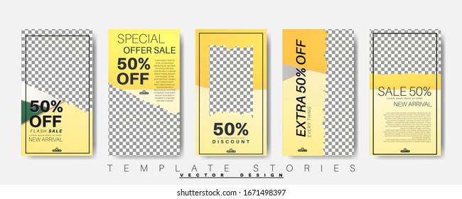 Story background template that can be edited. Vector background for modern designs for social media. Post frame template