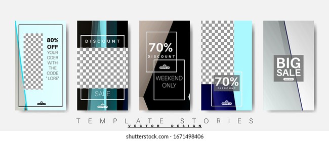 Story background template that can be edited. Vector background for modern designs for social media. Post frame template