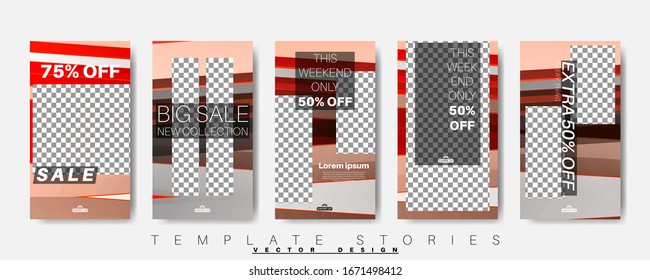 Story background template that can be edited. Vector background for modern designs for social media. Post frame template