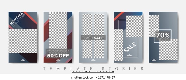 Story background template that can be edited. Vector background for modern designs for social media. Post frame template