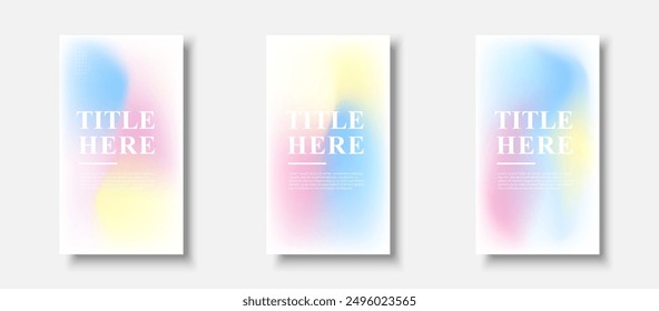 story banner background.set collection.colorful.yellow,blue,pink.wavy.memphis.eps 10