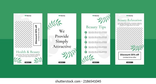 Story Beauty and Spa Social Media Bundle Template