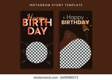 story birthday template banner design social media 