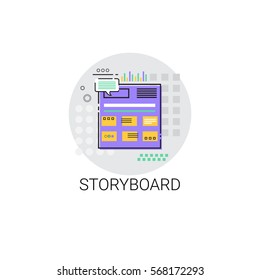 Story Board Camera Film Production Industry Icon Vector Illustration