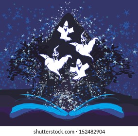 story book with ghost stories 