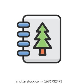 Story Book vector filled color outline icon. 