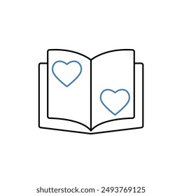 story concept line icon. Simple element illustration. story concept outline symbol design.