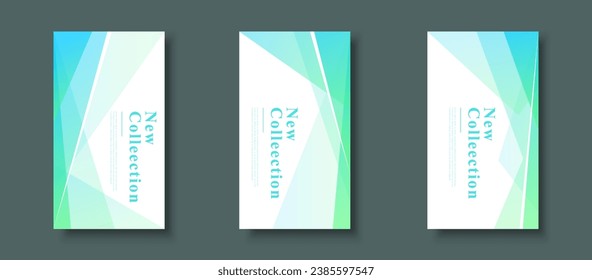 story creative background. color gradient. blue and green. slash effect. geometric. memphis background