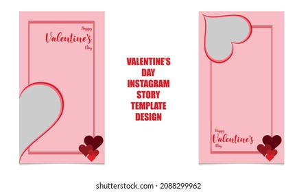 story design for valentine day template background design and illustration part three