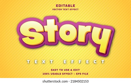 Story Editable Text Effect With Modern And Simple Style, Usable For Logo Or Campaign Title