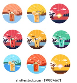  Story Highlight Cover Icon.Drinks icons set