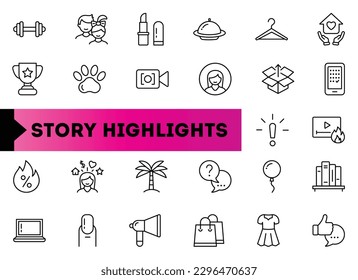 Story Highlights Icons Set Beauty My Page 