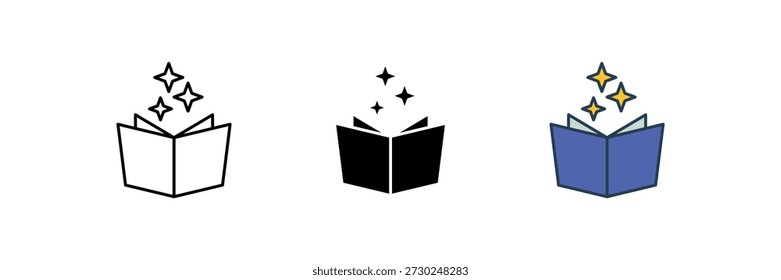 story icon. Line, solid and filled outline colorful version, outline and filled vector sign. Idea Symbol, logo illustration. Vector graphics