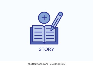 Story Icon Or Logo Isolated Illustration