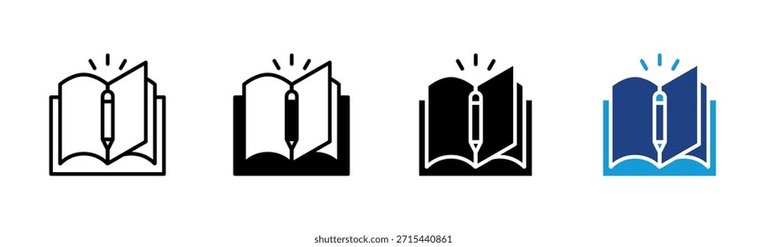 Story icon set multiple style collection