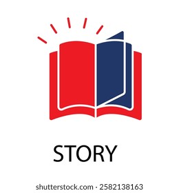 story icons isolated on White Background