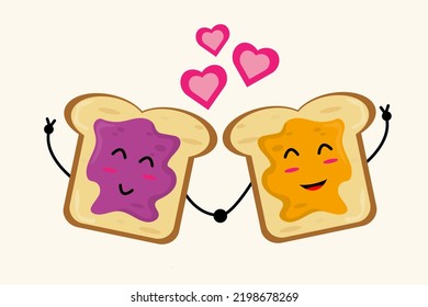 The story of a loving friendship between a pair of toast. kids, isolated, bread, cute.